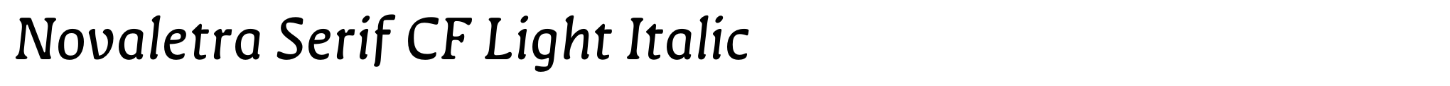Novaletra Serif CF Light Italic image